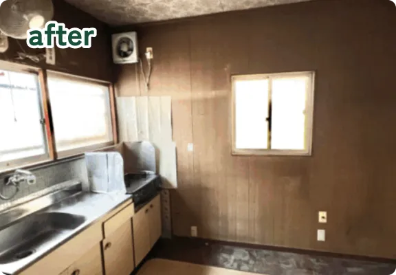 作業後のキッチン